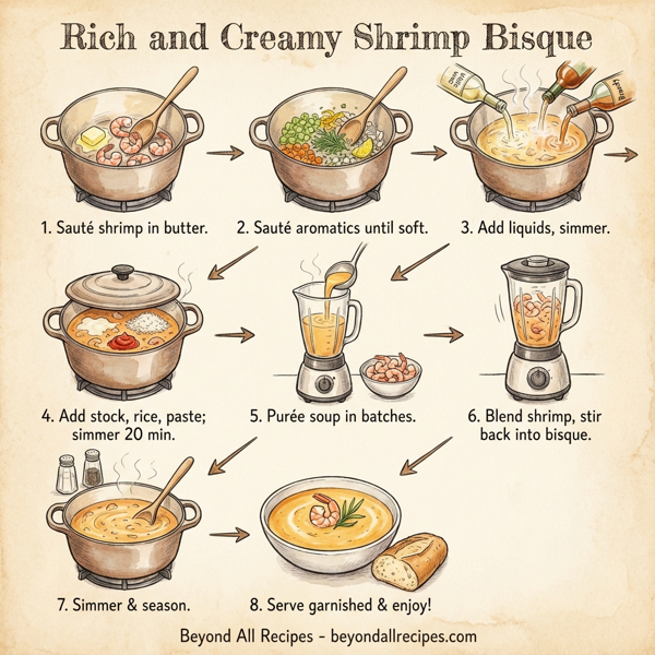 Rich and Creamy Shrimp Bisque instructions
