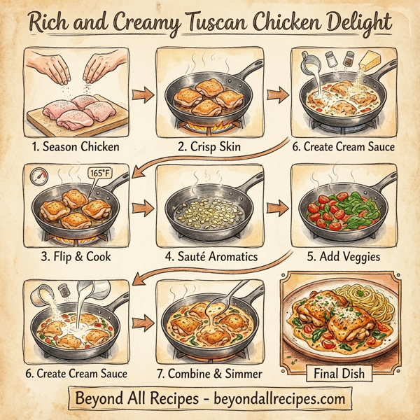 Rich and Creamy Tuscan Chicken Delight instructions