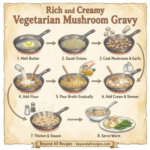 Rich and Creamy Vegetarian Mushroom Gravy instructions