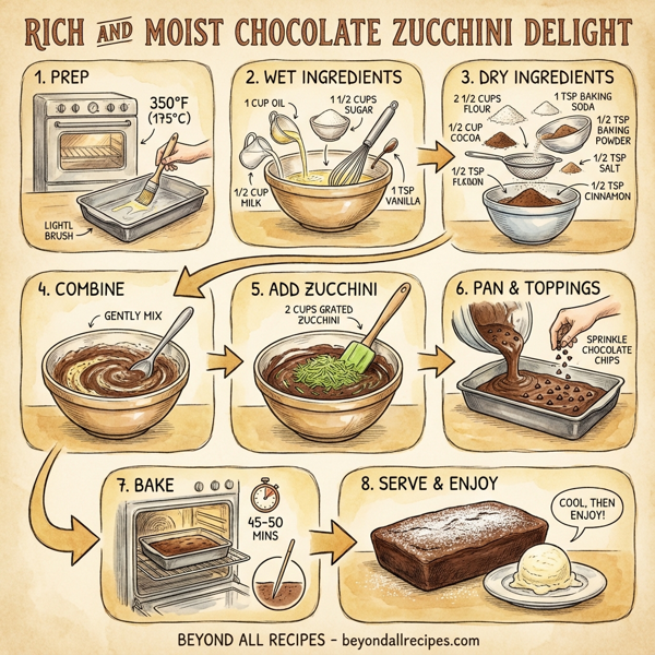 Rich and Moist Chocolate Zucchini Delight instructions