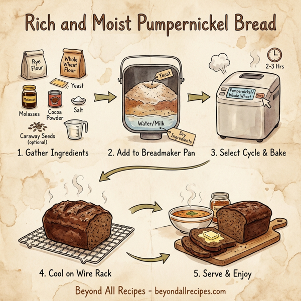 Rich and Moist Pumpernickel Bread instructions
