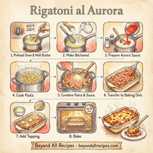 Rigatoni al Aurora instructions