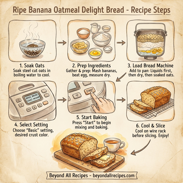 Ripe Banana Oatmeal Delight Bread instructions