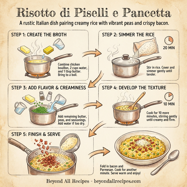 Risotto di Piselli e Pancetta instructions