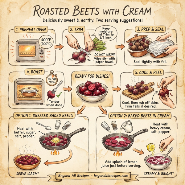 Roasted Beets with Cream instructions