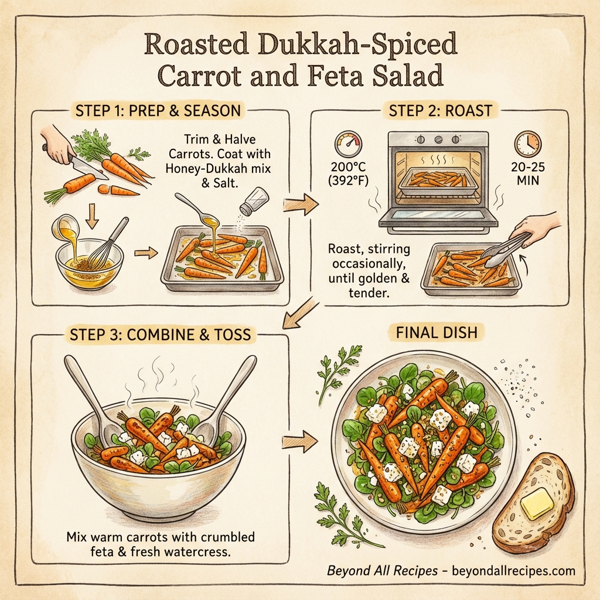 Roasted Dukkah-Spiced Carrot and Feta Salad instructions