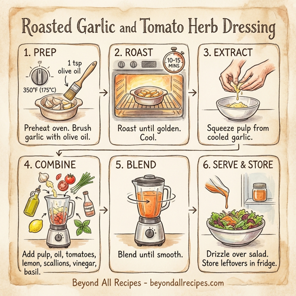Roasted Garlic and Tomato Herb Dressing instructions