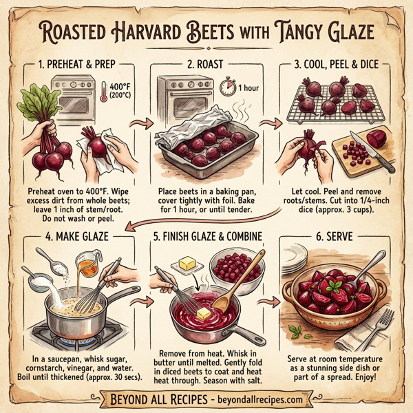 Roasted Harvard Beets with Tangy Glaze instructions