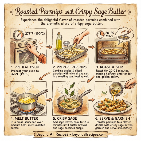 Roasted Parsnips with Crispy Sage Butter instructions