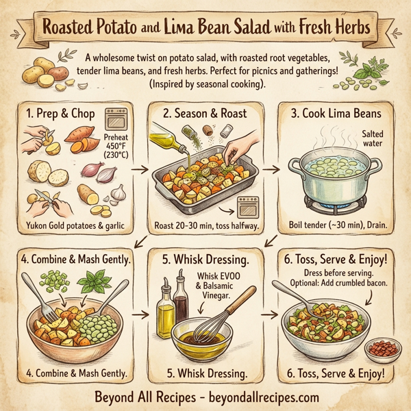 Roasted Potato and Lima Bean Salad with Fresh Herbs instructions