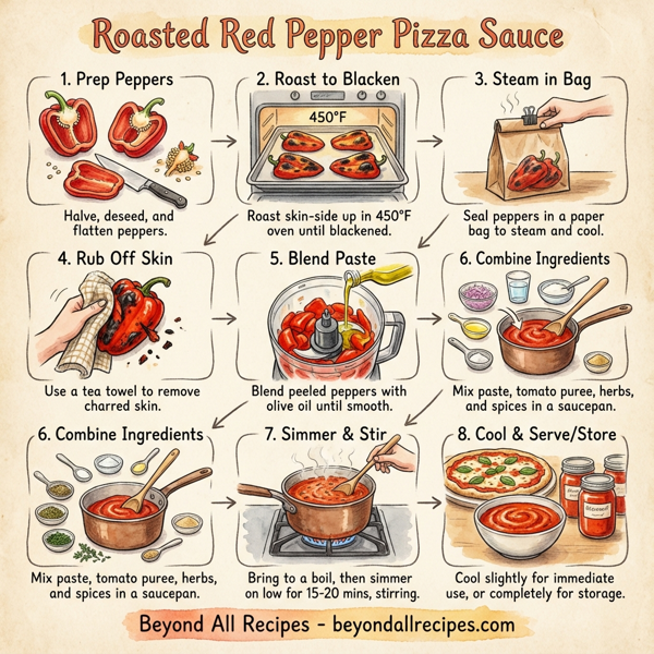 Roasted Red Pepper Pizza Sauce instructions