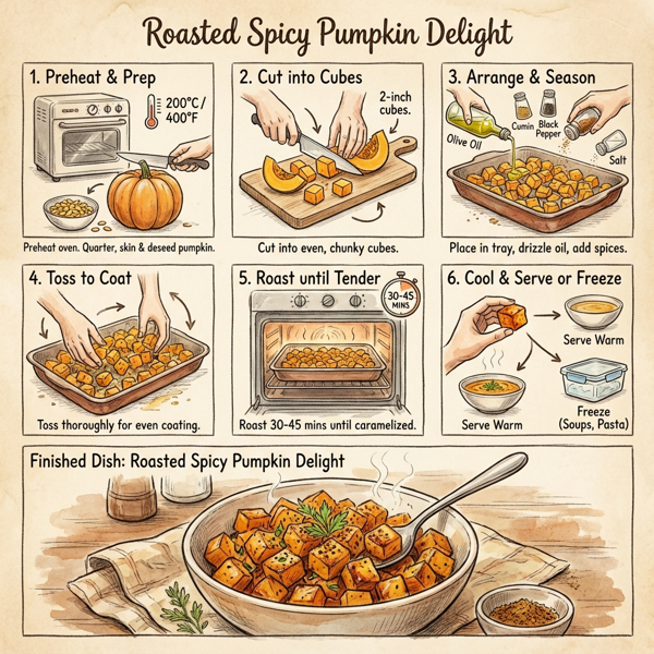 Roasted Spicy Pumpkin Delight instructions
