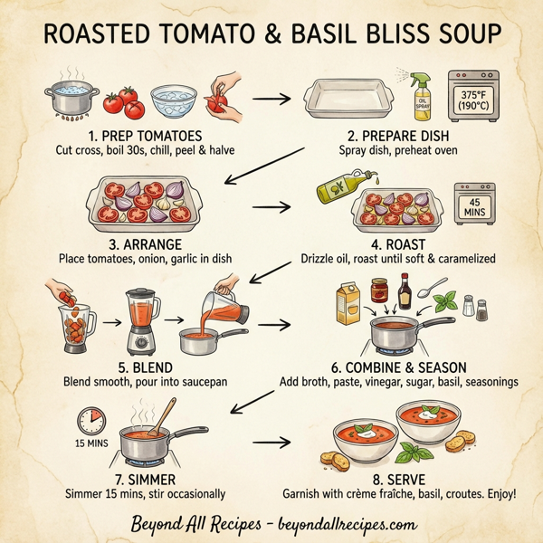 Roasted Tomato and Basil Bliss Soup instructions