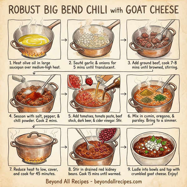 Robust Big Bend Chili with Goat Cheese instructions