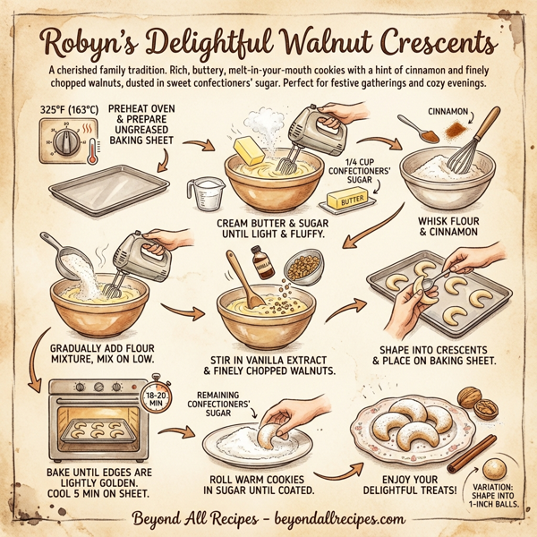 Robyn's Delightful Walnut Crescents instructions