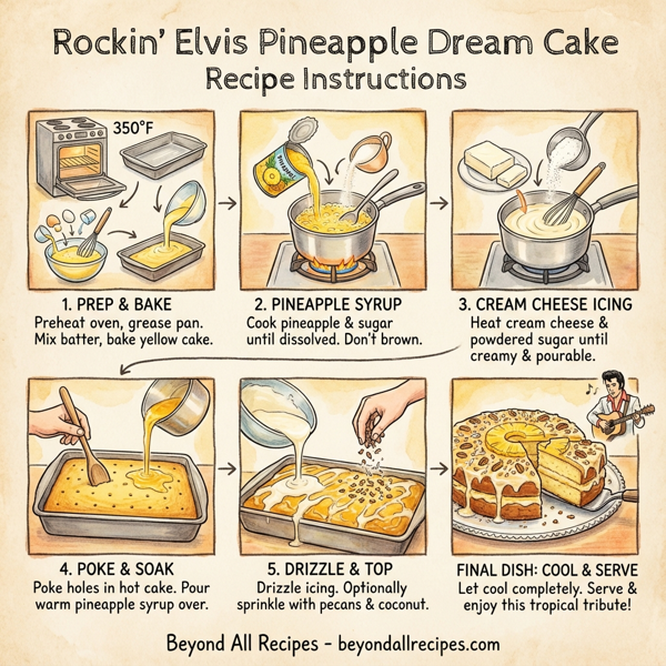 Rockin' Elvis Pineapple Dream Cake instructions