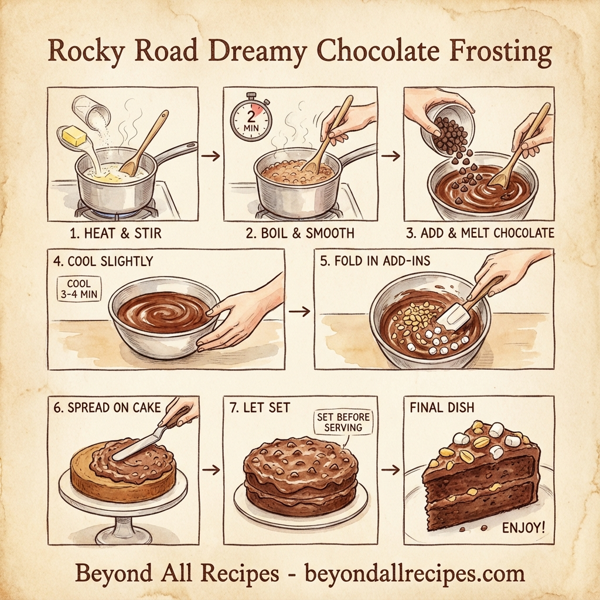 Rocky Road Dreamy Chocolate Frosting instructions