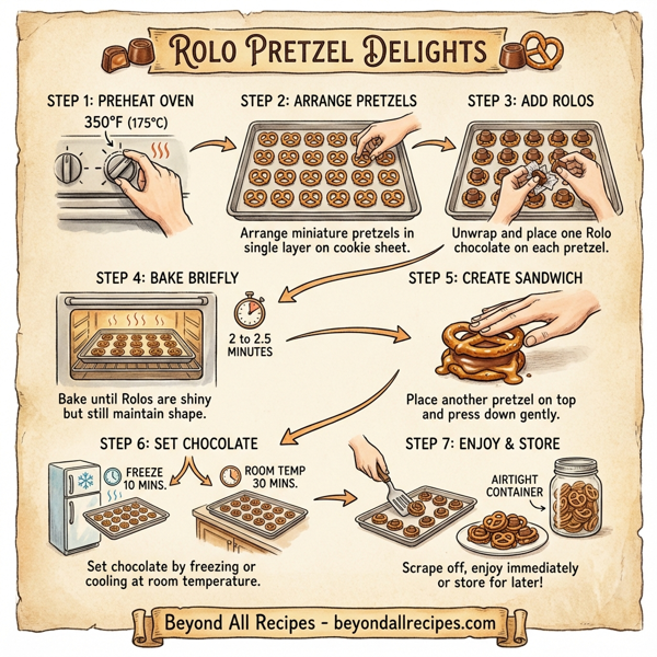 Rolo Pretzel Delights instructions