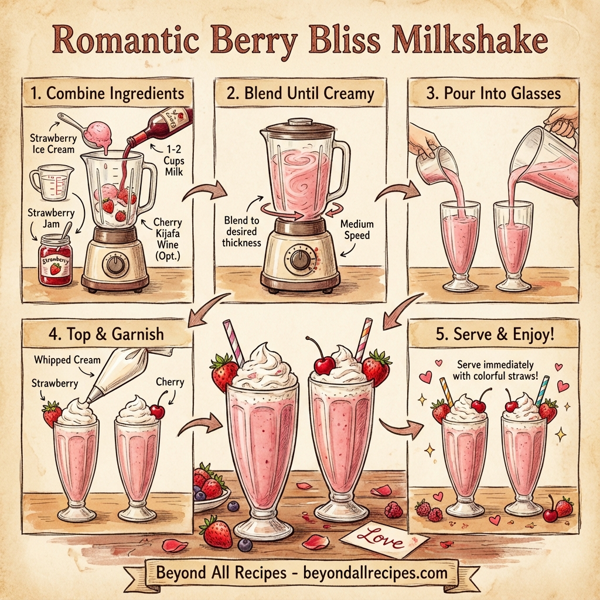 Romantic Berry Bliss Milkshake instructions