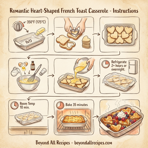 Romantic Heart-Shaped French Toast Casserole instructions