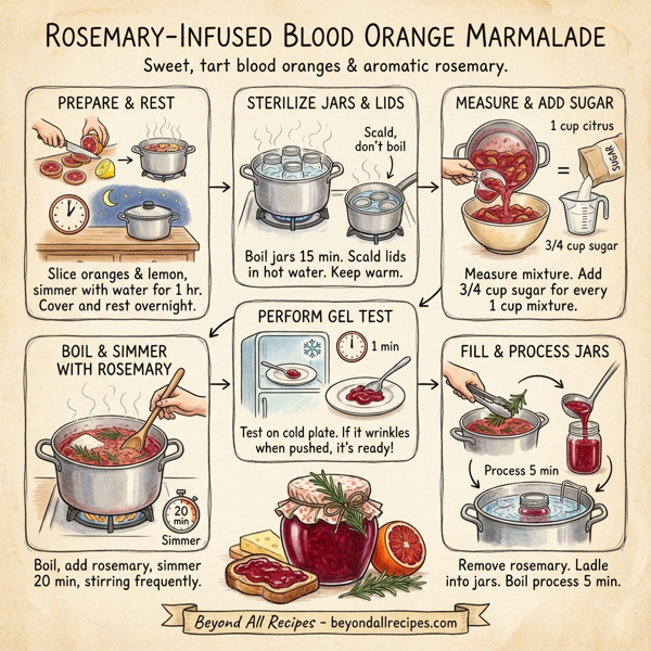 Rosemary-Infused Blood Orange Marmalade instructions
