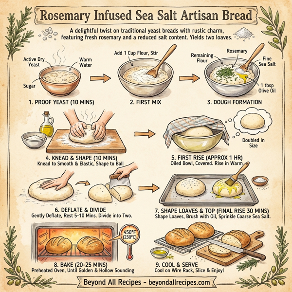 Rosemary Infused Sea Salt Artisan Bread instructions