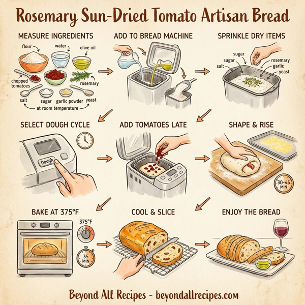 Rosemary Sun-Dried Tomato Artisan Bread instructions