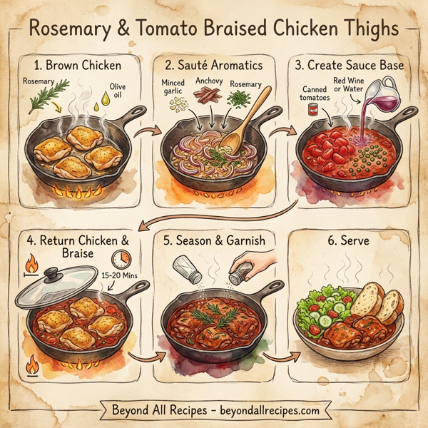 Rosemary & Tomato Braised Chicken Thighs instructions
