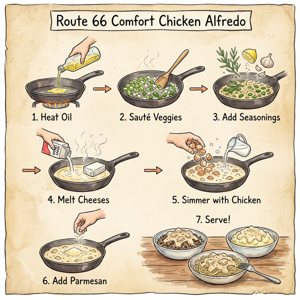 Route 66 Comfort Chicken Alfredo instructions