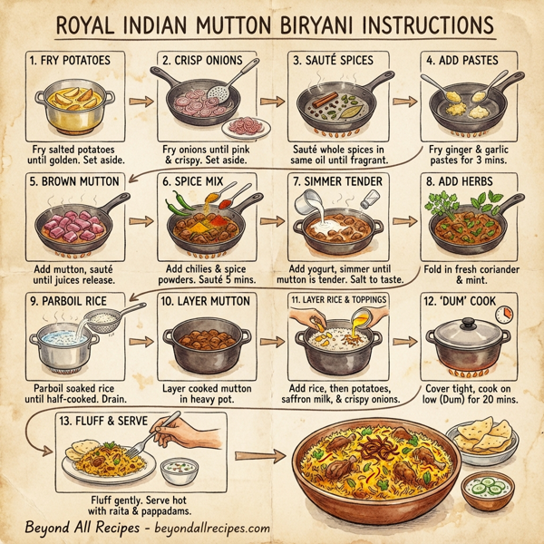 Royal Indian Mutton Biryani instructions