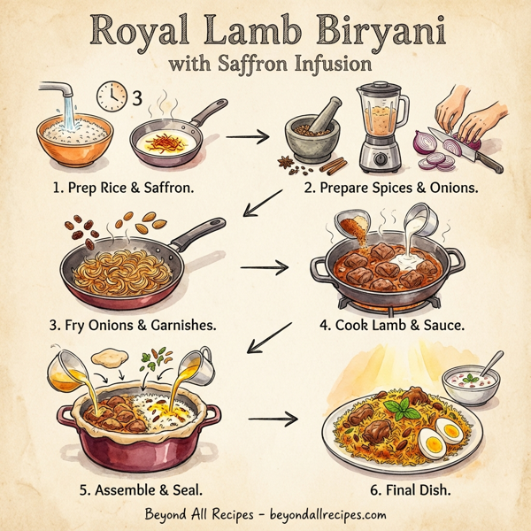 Royal Lamb Biryani with Saffron Infusion instructions