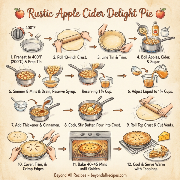 Rustic Apple Cider Delight Pie instructions