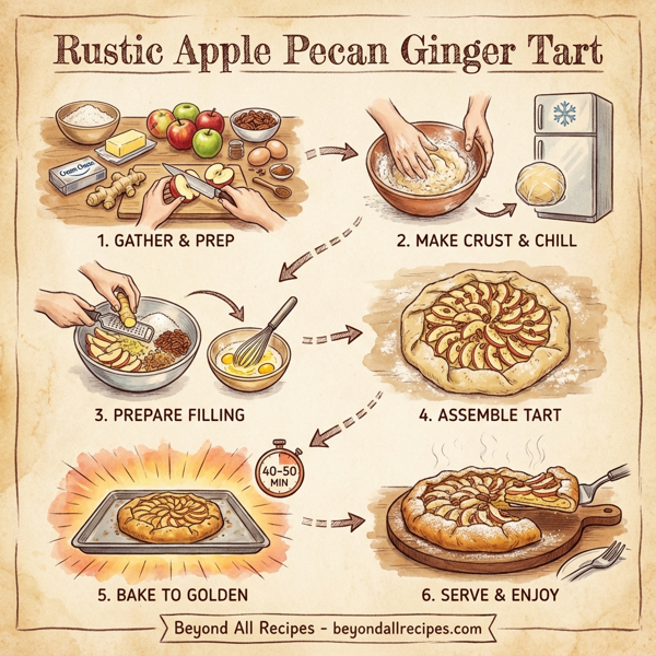 Rustic Apple Pecan Ginger Tart instructions