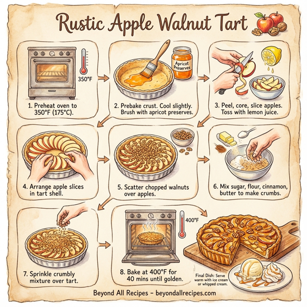 Rustic Apple Walnut Tart instructions