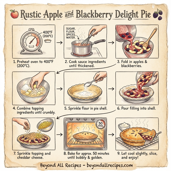 Rustic Apple and Blackberry Delight Pie instructions