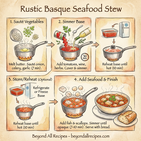 Rustic Basque Seafood Stew instructions