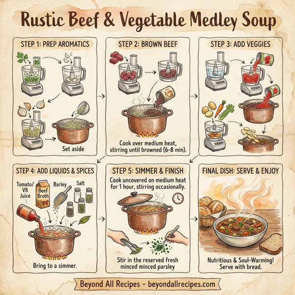Rustic Beef & Vegetable Medley Soup instructions