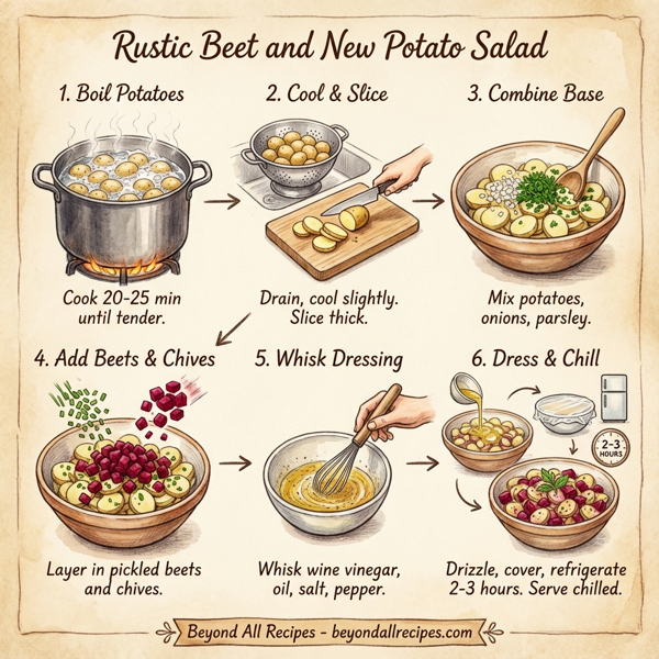 Rustic Beet and New Potato Salad instructions