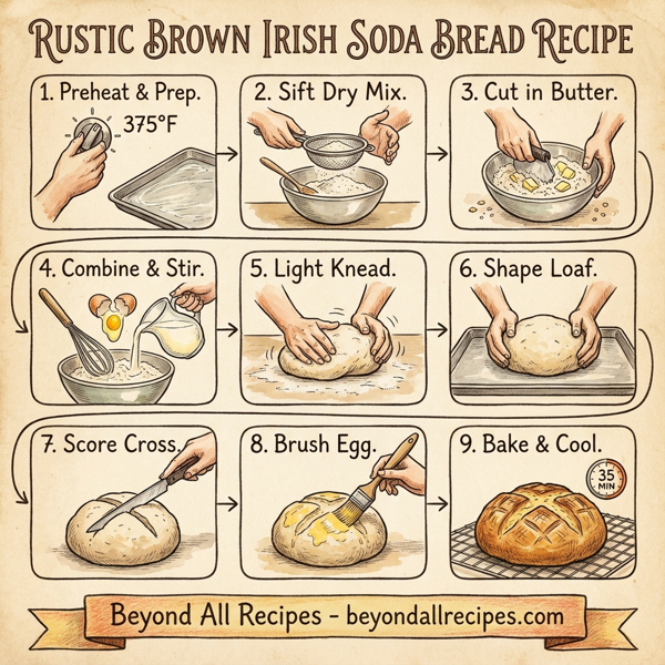 Rustic Brown Irish Soda Bread instructions