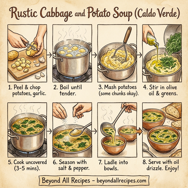 Rustic Cabbage and Potato Soup (Caldo Verde) instructions