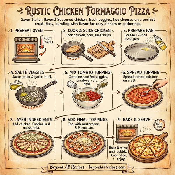 Rustic Chicken Formaggio Pizza instructions