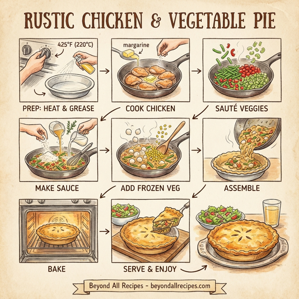 Rustic Chicken & Vegetable Pie instructions