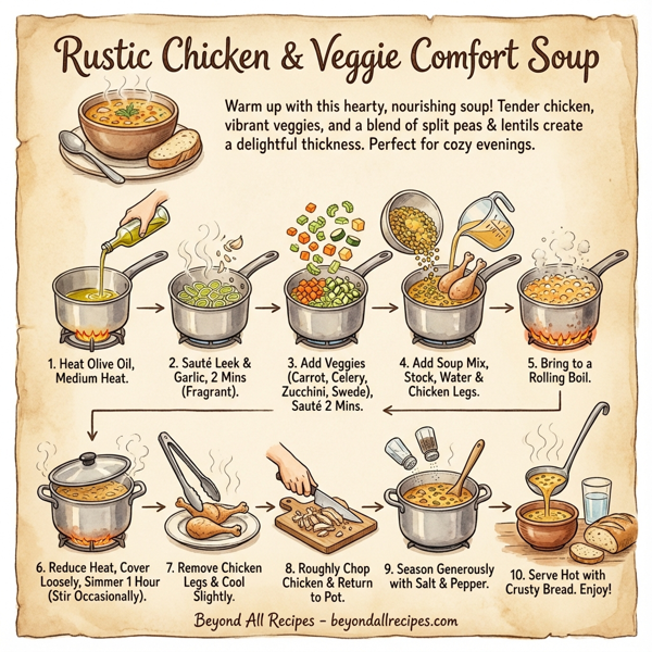 Rustic Chicken & Veggie Comfort Soup instructions