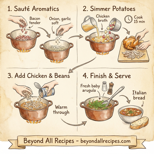 Rustic Chicken and White Bean Comfort Stew instructions