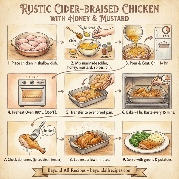 Rustic Cider-Braised Chicken with Honey and Mustard instructions