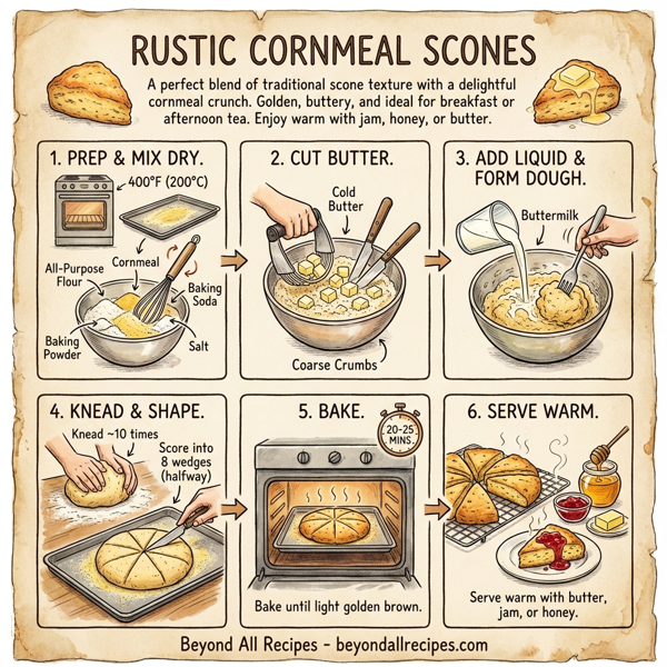 Rustic Cornmeal Scones instructions