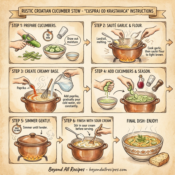 Rustic Croatian Cucumber Stew instructions