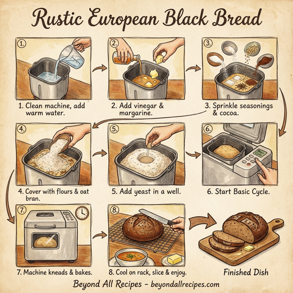Rustic European Black Bread instructions