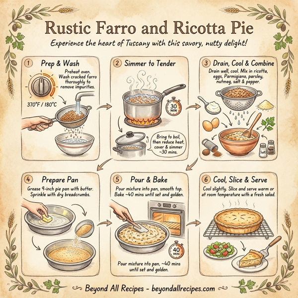 Rustic Farro and Ricotta Pie instructions