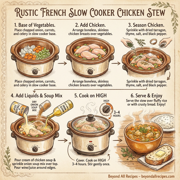 Rustic French Slow Cooker Chicken Stew instructions